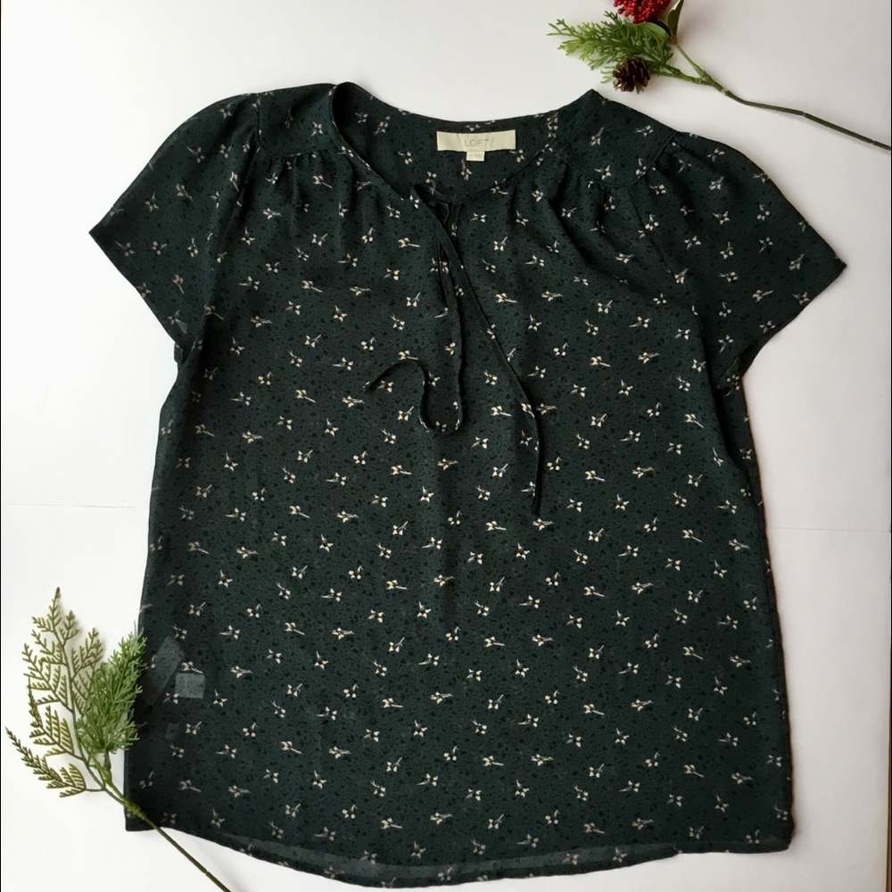Loft sheer flowy top